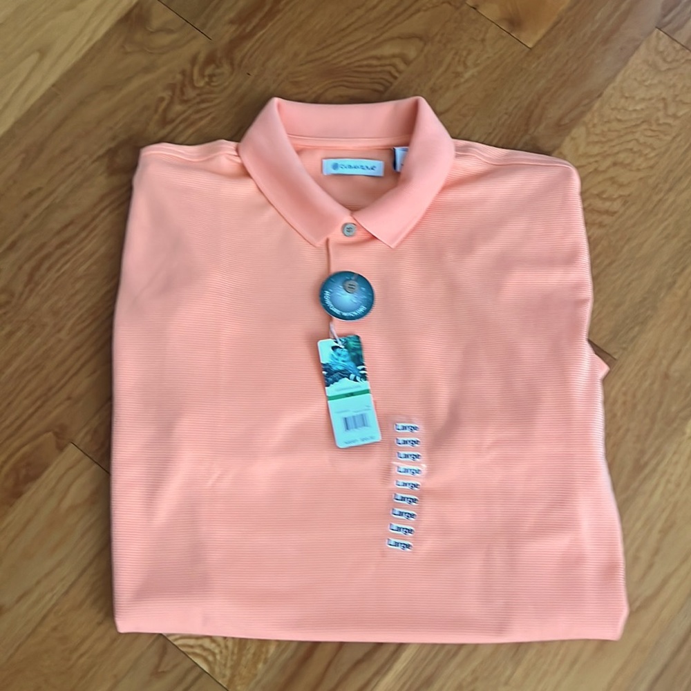 Cubavera Polo Shirt Size Large Papaya Punch New With Tags - Picture 4 of 6
